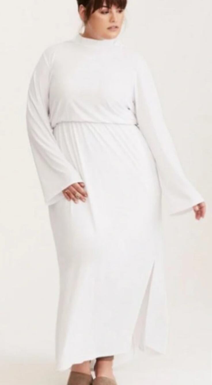 Torrid Her Universe Star Wars Leia Hooded Dress Women's 1X White Costume Cosplay
